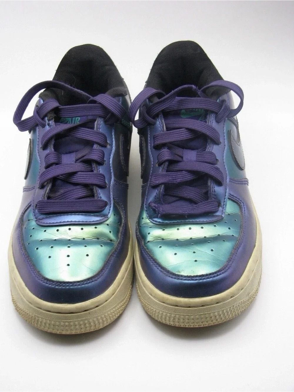 Nike AF1 Low Iridescent Metallic Neptune Green Purple Chameleon Lv8 | Size 4Y